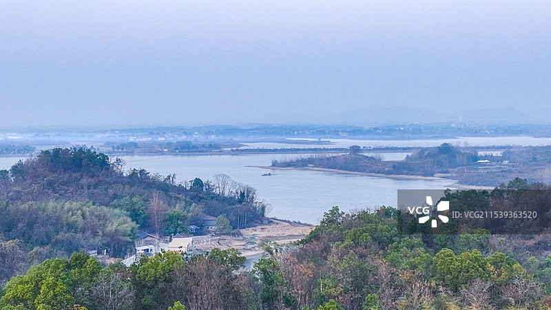湖北黄冈蕲春新农村山水风景图图片素材