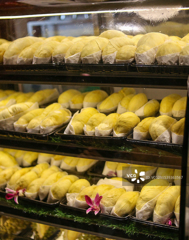 卖榴莲的货架图片素材