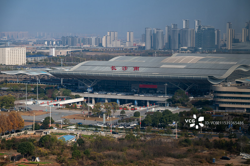 湖南长沙高铁站，长沙南站图片素材