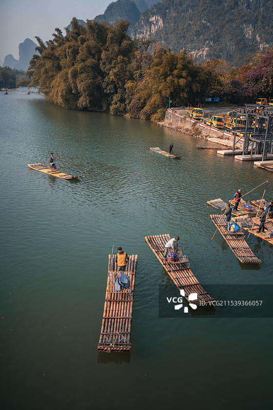 桂林阳朔 遇龙河景区 十里画廊 工农桥图片素材