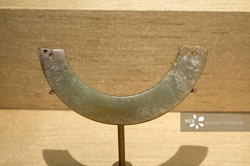 中国国家博物馆弦纹璜新石器时代公元前8000-前1800年图片素材