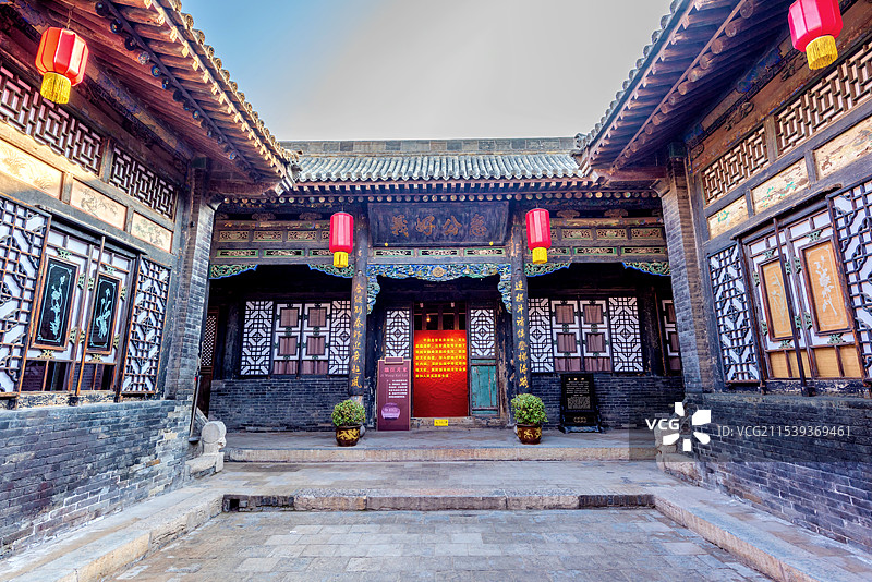 中国山西晋中平遥古城中国票号博物馆日昇昌旧址图片素材