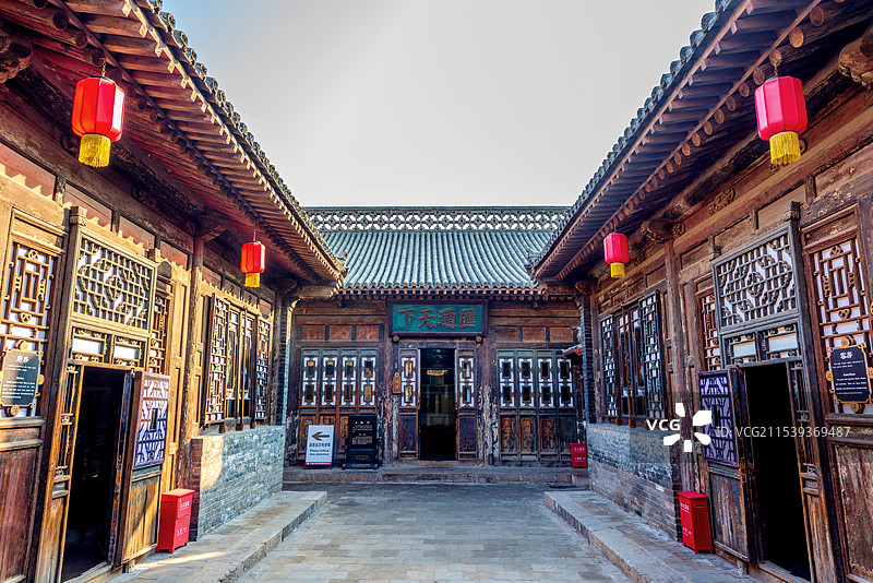 中国山西晋中平遥古城中国票号博物馆日昇昌旧址图片素材
