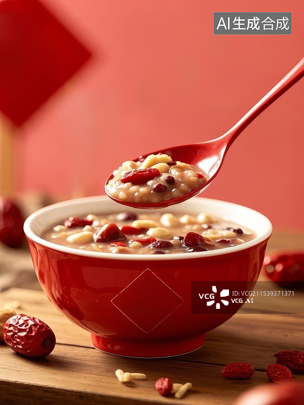 【AI数字艺术】春节场景过年腊八粥图片素材