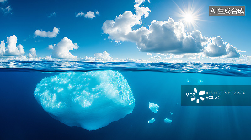 【AI数字艺术】冰川背景图片素材