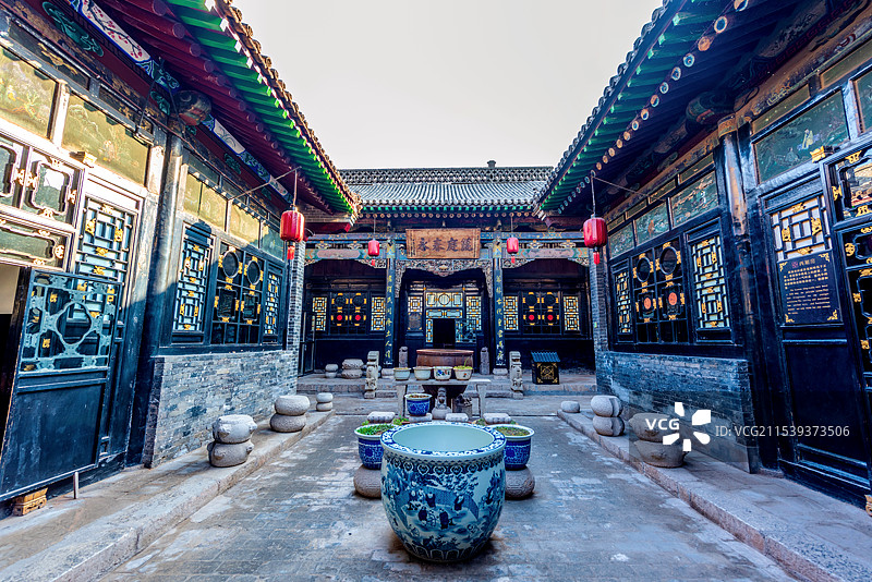 中国山西晋中平遥古城蔚丰厚票号旧址图片素材