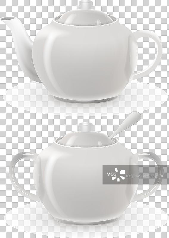 茶壶和糖罐图片素材
