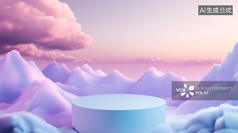 【AI数字艺术】梦幻空间地台图片素材