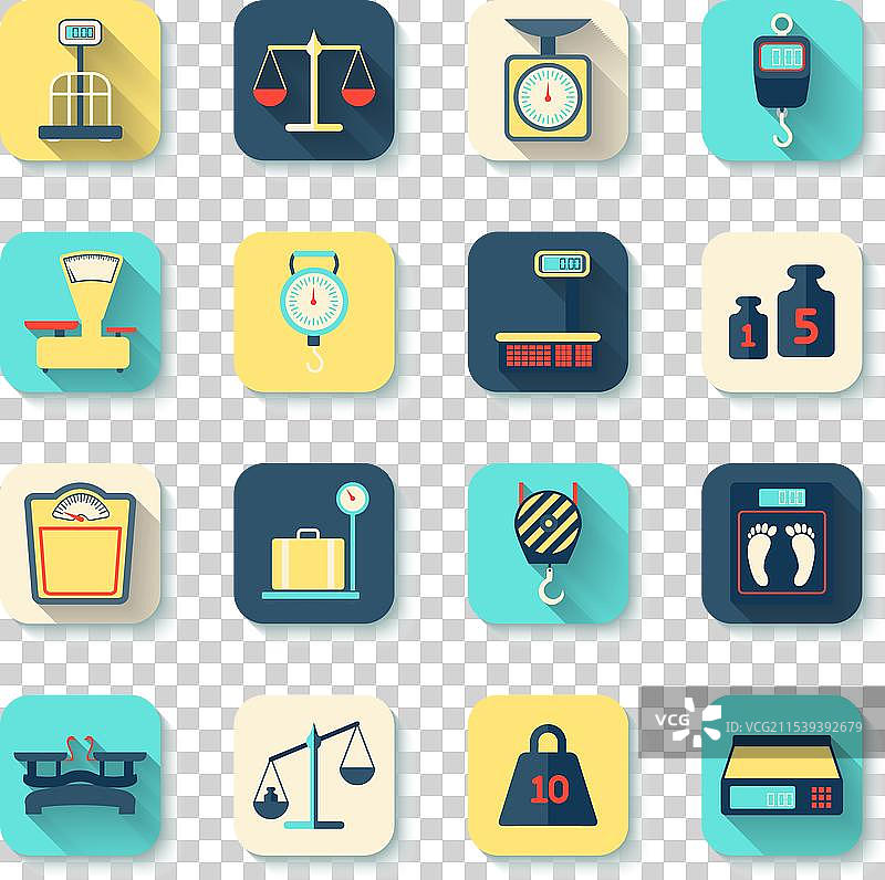 平面秤重图标图片素材