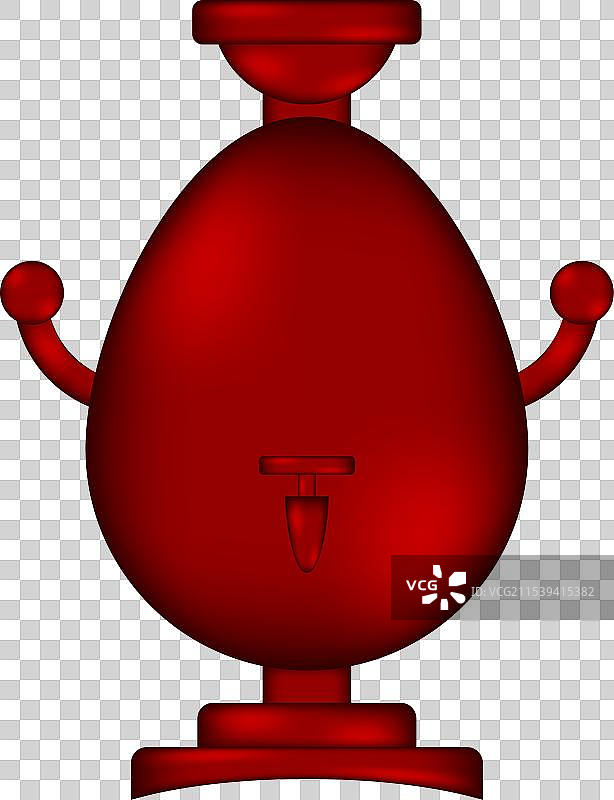 白色背景上的茶炊图标图片素材