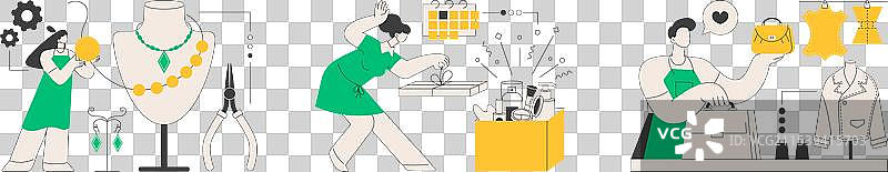 手工创业抽象概念图片素材