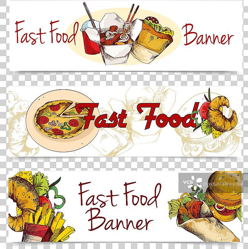 快餐横幅图片素材