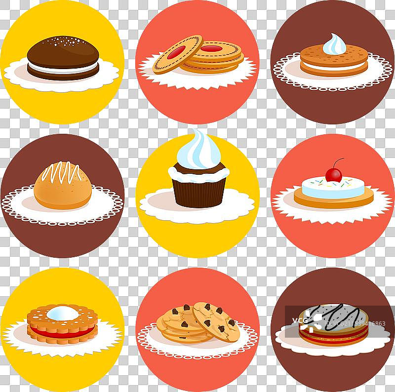 彩色饼干套装图片素材