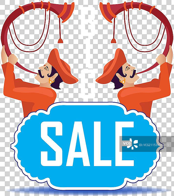 印度图塔里乐器演奏者的促销公告图片素材