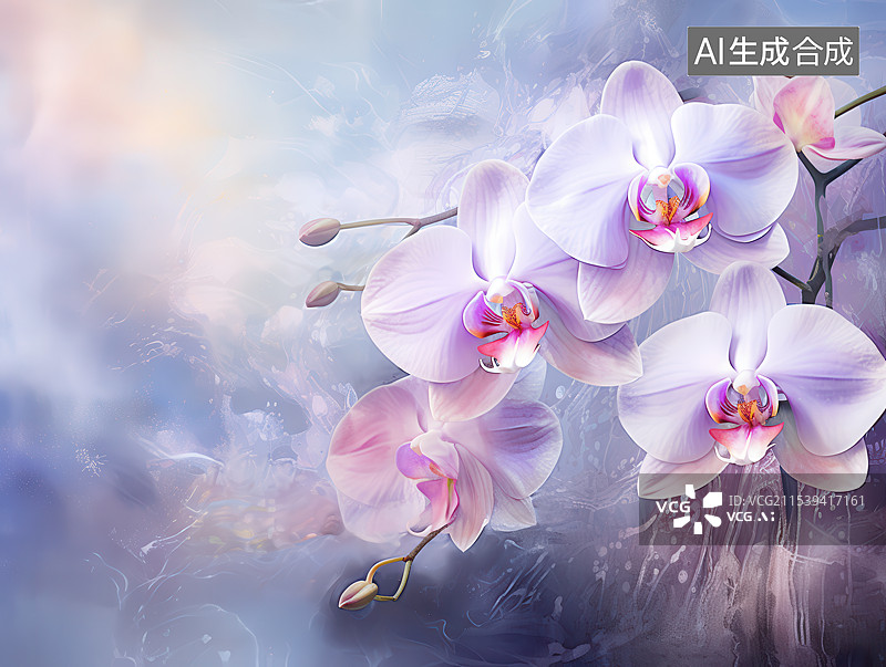 【AI数字艺术】兰花 白兰花 花朵图片素材
