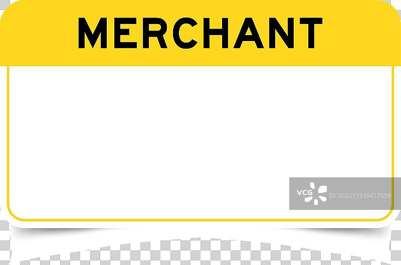 带有黄色标题的标签横幅图片素材