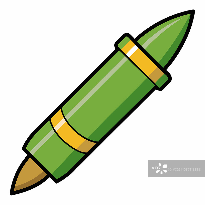 弹药扁平风格，孤立在白色背景上图片素材