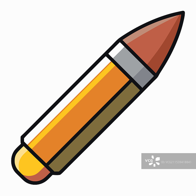 弹药扁平风格，孤立在白色背景上图片素材