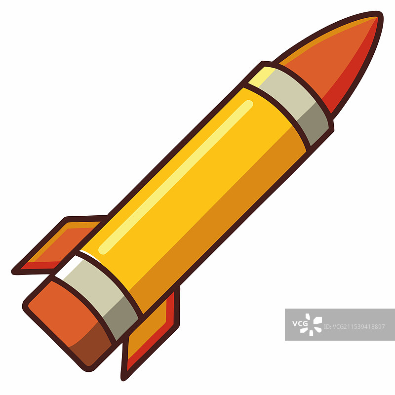 弹药扁平风格，孤立在白色背景上图片素材