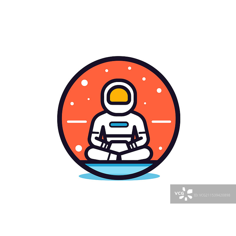 宇航员的宇宙冥想图片素材