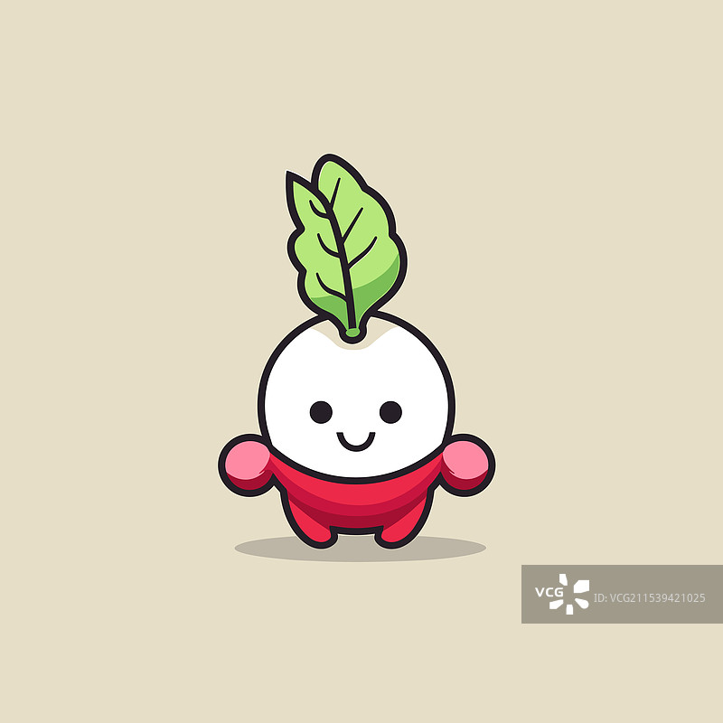 快乐的角色，萝卜头和红色身体图片素材
