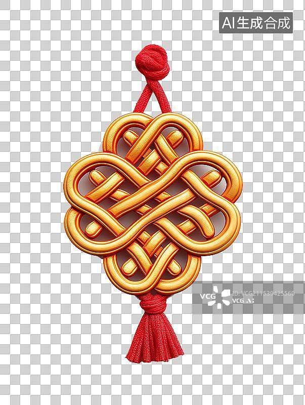 【AI数字艺术】新年节日静物中国结元素图片素材