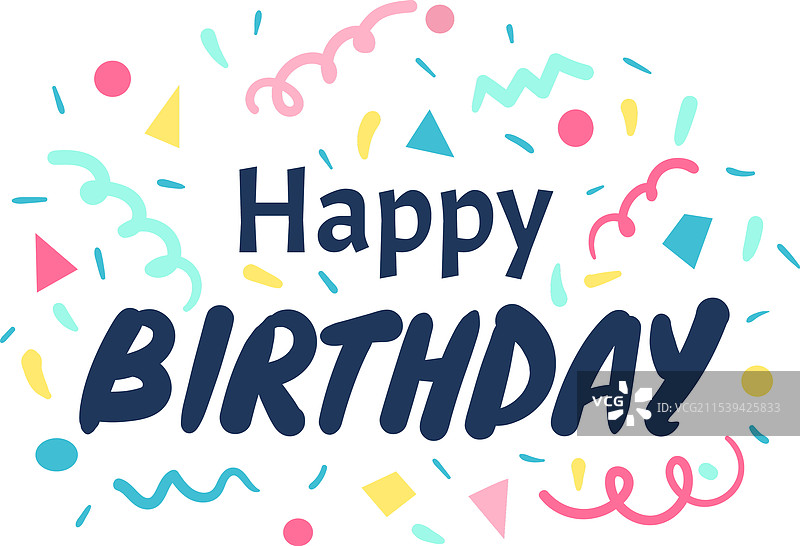 五彩缤纷的生日祝福信息图片素材