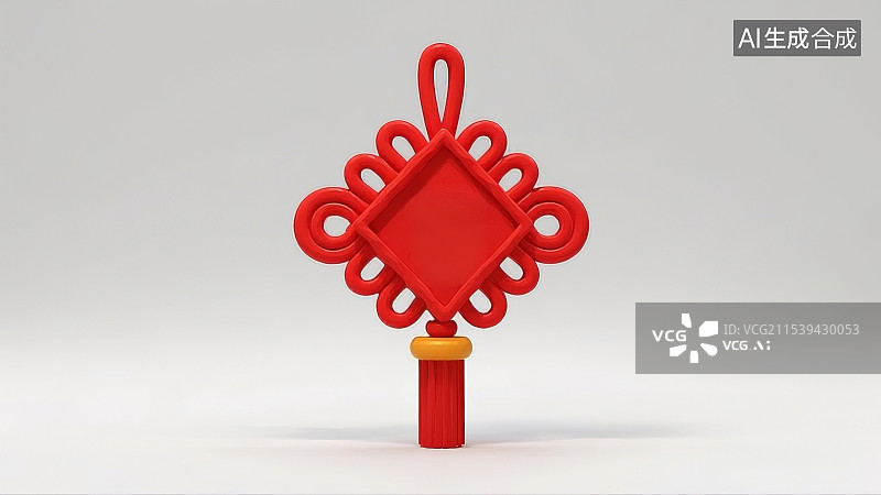 【AI数字艺术】中国新年元素，中国结图片素材