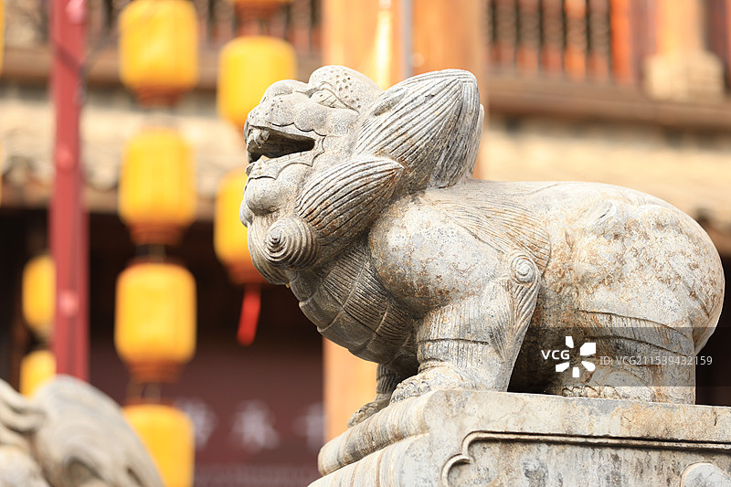 雕像狮子图片素材