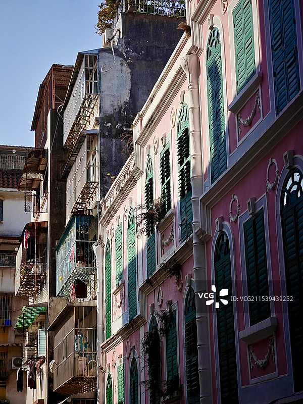 光影澳门之恋爱巷+大三巴牌坊图片素材