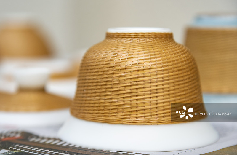 青神竹编，四川眉山青神县特产，国家级非物质文化遗产图片素材