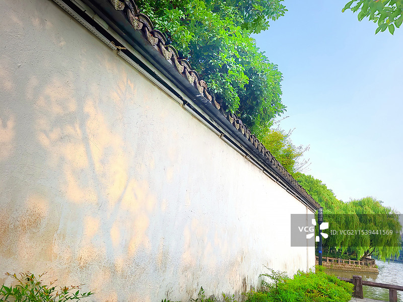 杭州京杭大运河岸边著名的古粮仓富义仓外墙图片素材