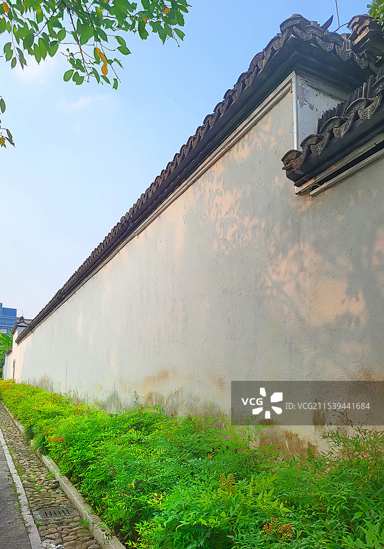 杭州京杭大运河岸边著名的古粮仓富义仓外墙图片素材