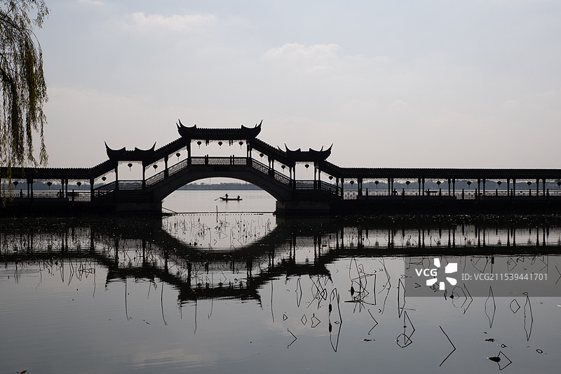 锦溪古镇古莲桥图片素材