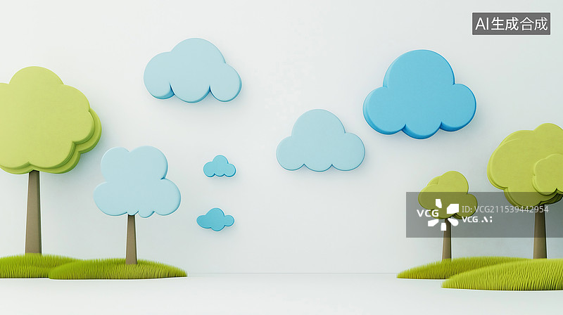 【AI数字艺术】梦幻童话般的卡通田园图片素材