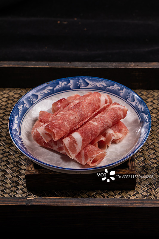 火锅菜羊肉卷图片素材