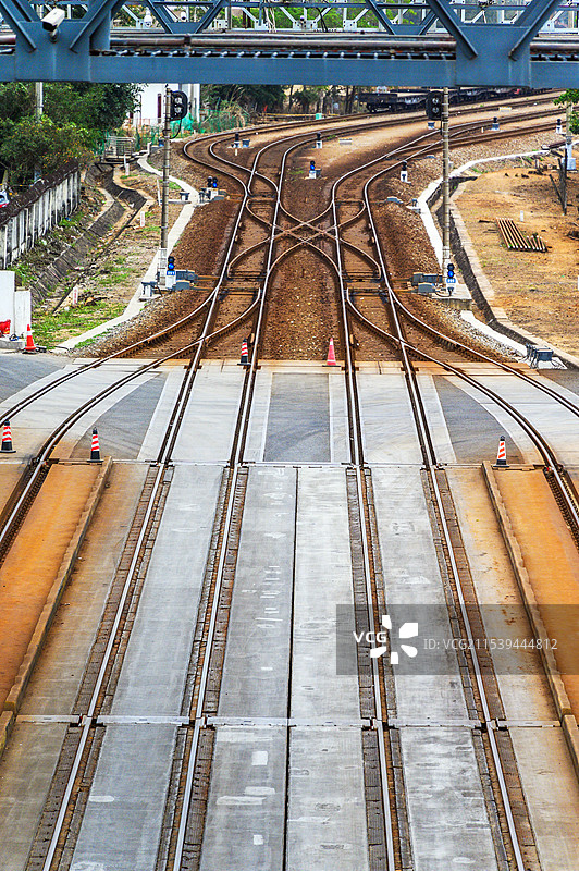 海南海口南港码头火车铁轨图片素材
