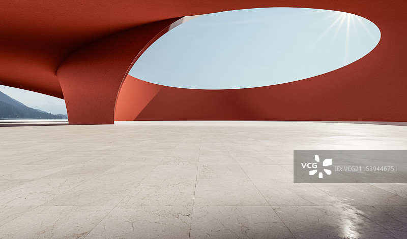 现代极简_建筑空间_大理石地面图片素材