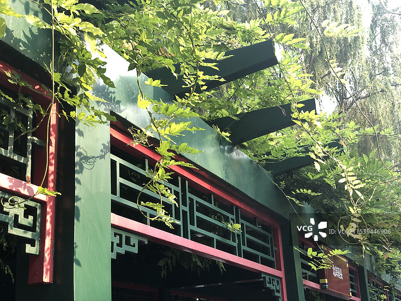 夕阳下的北海公园图片素材