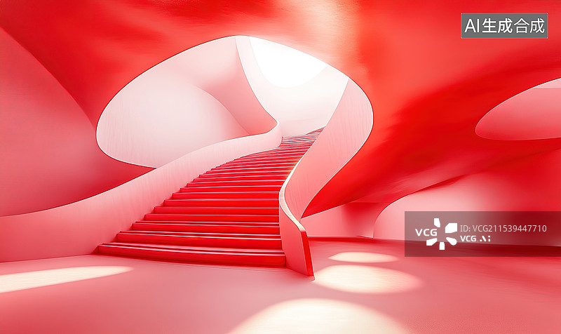 【AI数字艺术】楼梯空间图片素材