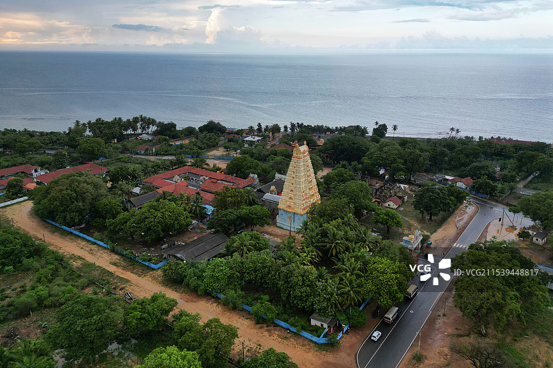 斯里兰卡贾夫纳湿婆印度庙 Naguleswaram temple图片素材