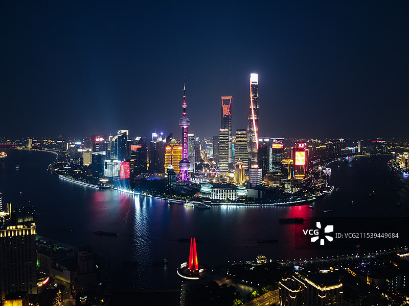 上海浦东东方明珠夜景图片素材