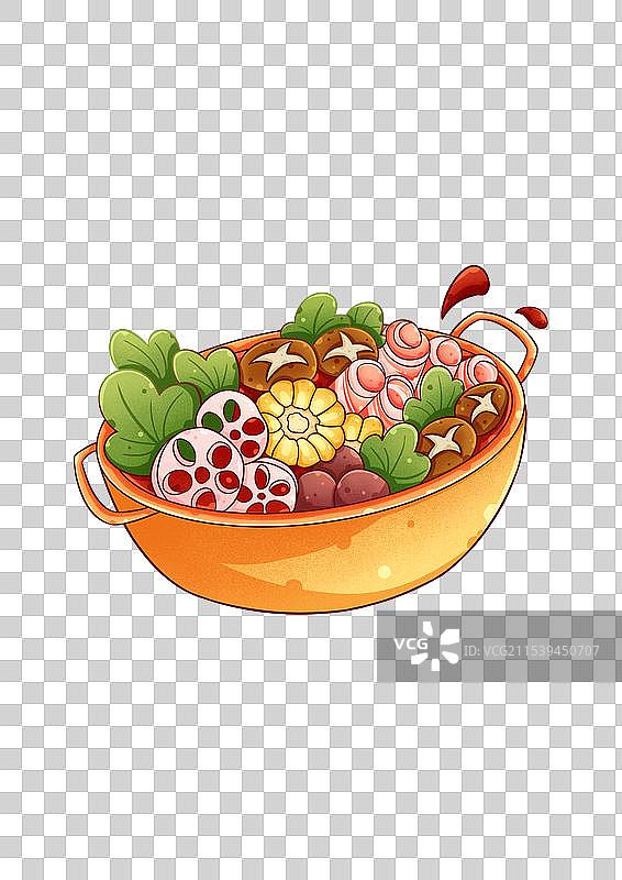 红油火锅插画图片素材