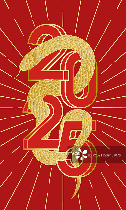 蛇年2025红色创意海报图片素材