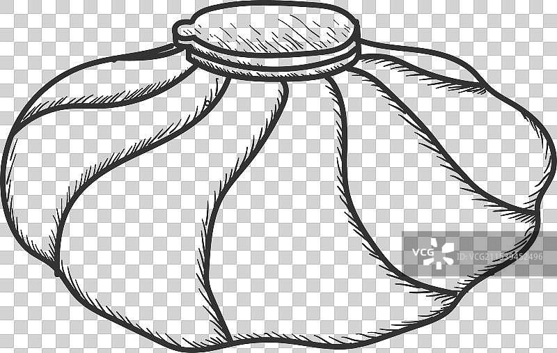 复古风格的手绘冰块素描图片素材