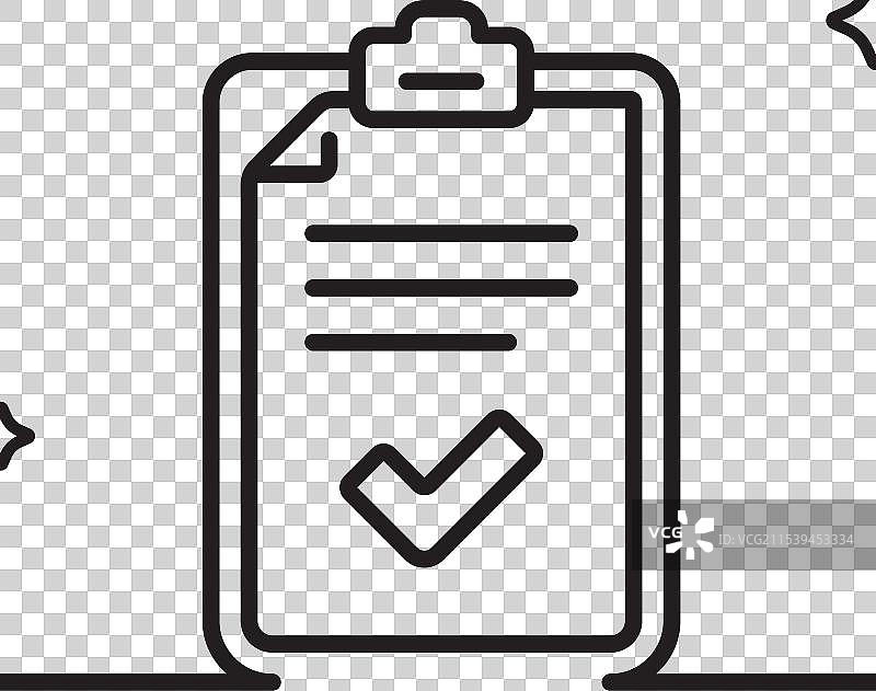 调查报告的清单线条图标图片素材