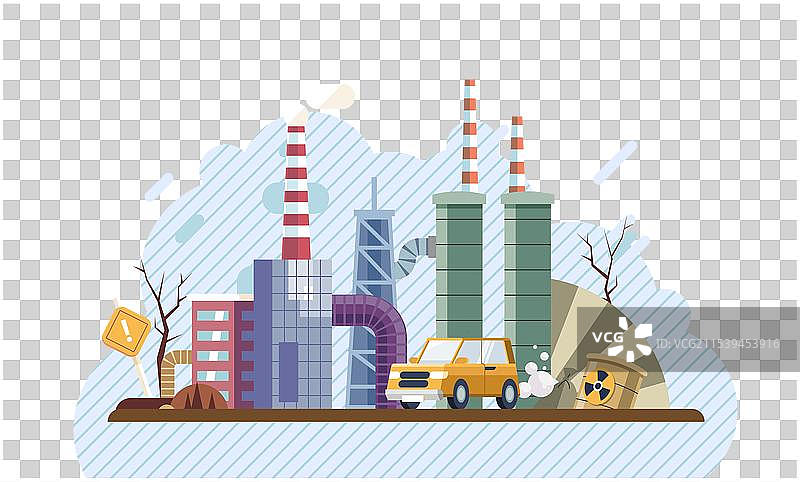 工业污染肮脏的废物倾倒图片素材