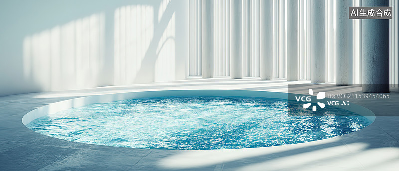 【AI数字艺术】泳池背景图片素材