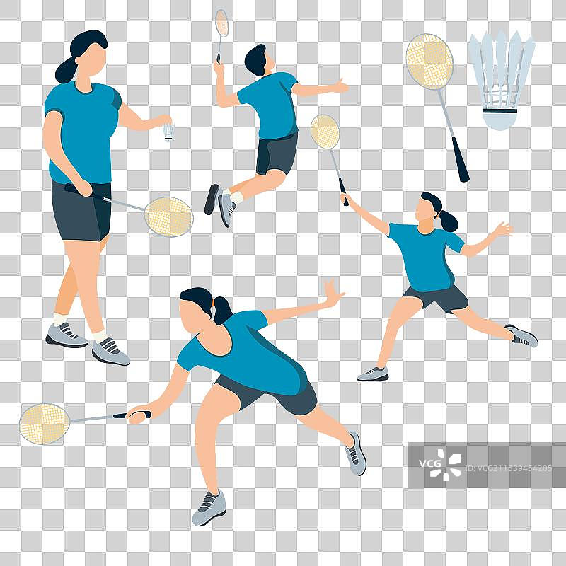 羽毛球运动员装备图片素材