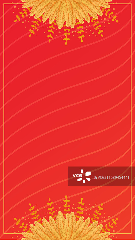 红色金色圣诞故事框架模板图片素材